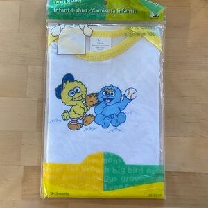 Sesame Street White and Yellow Infant Tank Top